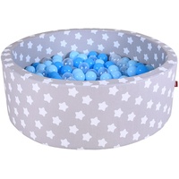 Knorrtoys Bällebad soft grey white stars inkl. 300 Bälle