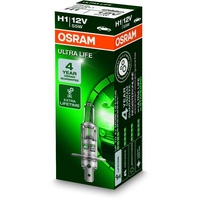 Osram ULTRA LIFE H1, Halogen-Scheinwerferlampe, 64150ULT, 12V PKW, Faltschachtel