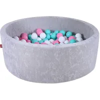 Knorrtoys Bällebad soft grey inkl. 300 Bälle rose/creme/lightblue