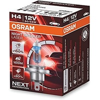 Osram NIGHT BREAKER LASER H4 +150% mehr Helligkeit, Halogen-Scheinwerferlampe,