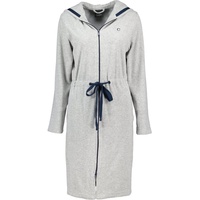 CAWÖ Bademantel mit Kapuze 821 grau-melange-navy XS