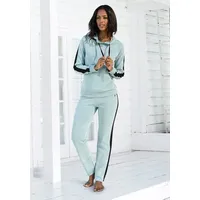 Bench. loungewear Loungehose Damen mint-schwarz Gr.52/54