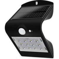 Blulaxa Solar-LED Wandleuchte 48873 mit Sensor, 1,5W, schwarz