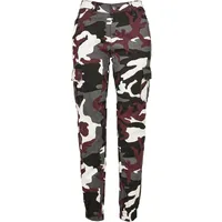 URBAN CLASSICS Waist Cargohose Bordeaux Camouflage 28