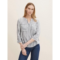 Tom Tailor Hemd Offwhite Navy Vertical Stripe 46