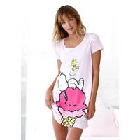 Peanuts Sleepshirt mit großem Snoopy-Motiv rosa