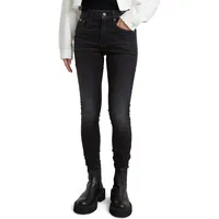 G-Star 3301 High Waist Skinny Jeans Worn In Coal