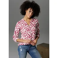 Aniston CASUAL Schlupfbluse mit krempelbaren Ärmeln rot 40 EU