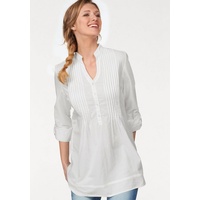 Aniston CASUAL Longbluse mit dekorativer Biesenverarbeitung Gr. 50, offwhite,