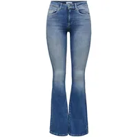 Only Blush Flared Jeans in blauer Waschung-M-L32