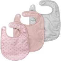 Roba organic 3er Lätzchenset 'Lil Planet' rosa/mauve, Jersey, Musselin,