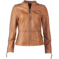 JCC Bikerjacke "DI-002", Damen, Gr. 40, braun (cognac), Oberstoff: