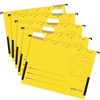 Herlitz 5874771 Hängetasche A4, gelb, 5er Packung