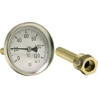 Afriso Bimetall-Industriethermometer DN15 Ø 100mm, 0-60°C