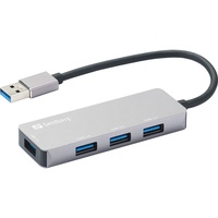Sandberg USB-A Hub 1xUSB3.0+3x2.0 Saver 333-67 - Grau
