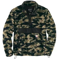 CARHARTT Relaxed Fit Duck Camo, Fleece-Pullover - Dunkelgrün/Grau/Schwarz -
