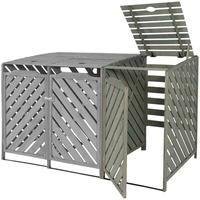 MCW Mülltonnenbox, 120x68x98cm Holz MVG-zertifiziert ~