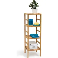 Relaxdays Badregal braun 35,5 x 35,5 x 117,0 cm