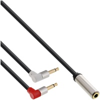 InLine Slim Audio Kopfhörer Flugzeug-Adapterkabel, 2x 3,5mm Klinke ST