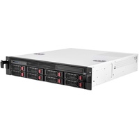 Silverstone RM21-308, Rackmount Storage, schwarz/grau, 2HE, ATX (SST-RM21-308