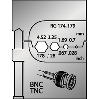 Gedore 8140-14 Modul-Einsatz für Koax-Verbinder RG 58/59/62/71