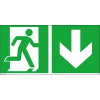 FP Fluchtwegschild Folie 40 x 20 cm Grün