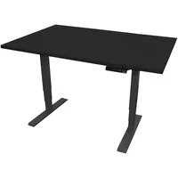STIER OFFICE STIER Elektrisch höhenverstellbarer Schreibtisch THA 140x80cm schwarz/schwarz
