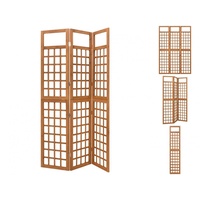 VidaXL Spalier/Paravent 3-teilig Massivholz Tanne 121x180,5 cm