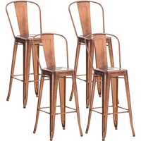 CLP 4er Set Barhocker Aiden kupfer