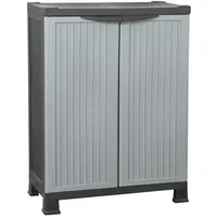 VidaXL Kunststoffschrank 0,68 x 0,39 x 0,92 m grau