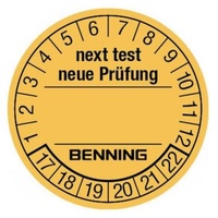 Benning Prüfplaketten D30mm RL