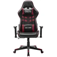 VidaXL Gaming Chair Schwarz und Weinrot Kunstleder (19353)