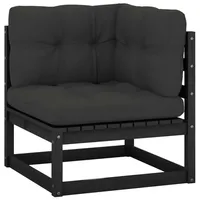 VidaXL Garten-Ecksofa mit Kissen Massivholz Kiefer