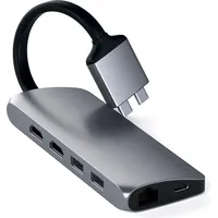 Satechi USB-C Dual Multimedia Adapter 4K Space Gray