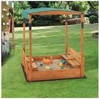 [en.casa] Sandkasten Pitsunda mit höhenverstellbarem Dach 145x118x118cm