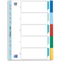 Oxford Ordnerregister DIN A4 Vollformat blanko 5-teilig, 1 Satz