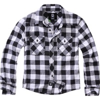 Brandit Textil Check Langarmhemd White / Black 134-140 cm