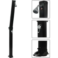 VidaXL Solardusche Klappbar Schwarz 214 cm 23 L