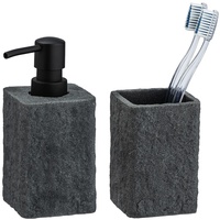 Wenko Badaccessoires-Set Villata, anthrazit