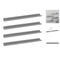 VidaXL Wandregale 4 Stk. Grau 80x9x3 cm