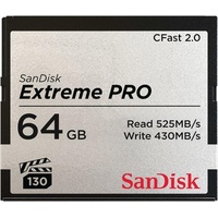 SanDisk Extreme PRO CFast 2.0 CompactFlash Card 64GB (SDCFSP-064G-G46D)