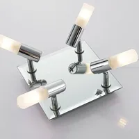 LINDBY Bad-Deckenleuchte Zela, 32 cm, chrom, 4-flg., IP44