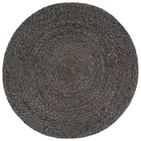 VidaXL Handgefertigter Sitzpuff Dunkelgrau 45 x 30 cm Jute