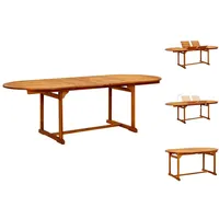VidaXL Garten-Esstisch (160-240)x100x75 cm Massivholz Akazie