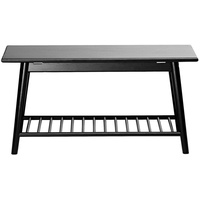MID.YOU Schuhbank Noble, ca. 90x45x35cm Schwarz Bambus