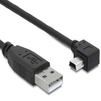 DeLock USB 2.0 USB-A Stecker USB-Mini-B Stecker 0.50m Schwarz