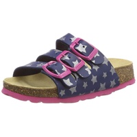 Superfit Mädchen FUSSBETTPANTOFFEL Hausschuhe, BLAU/HELLBLAU 8400