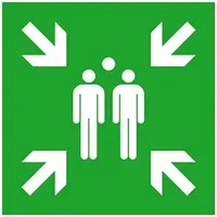 FP Fluchtwegschild Aluminium 60 x 60 cm Sammelstelle