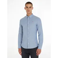 Tommy Jeans Slim Stretch Oxford Langarmhemd - Twilight Navy