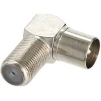 Goobay 12236 Winkeladapter, F-Buchse > Koax-Stecker 90°